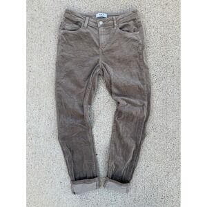 OAT New York Mid-Rise Skinny Corduroy Pants Taupe Brown Size 28